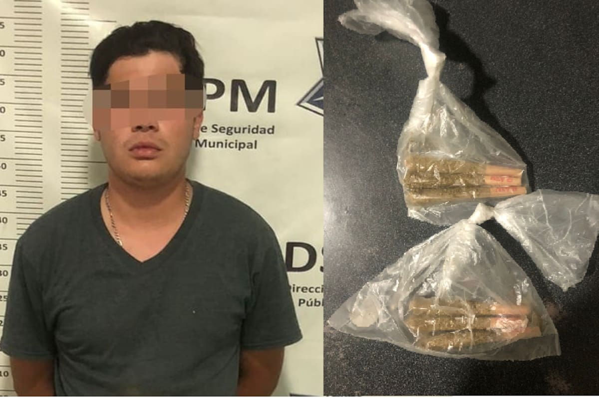 Lo detienen con “churros” de mariguana durante patrullaje en la Venustiano Carranza