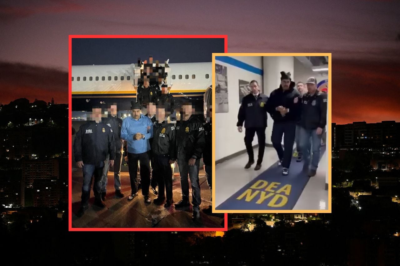 El presidente venezolano Nicolás Maduro y su esposa, Cilia Flores, ingresaron al Centro Metropolitano de Detención en Brooklyn la noche del sábado. | Crédito: Rapid Response 47