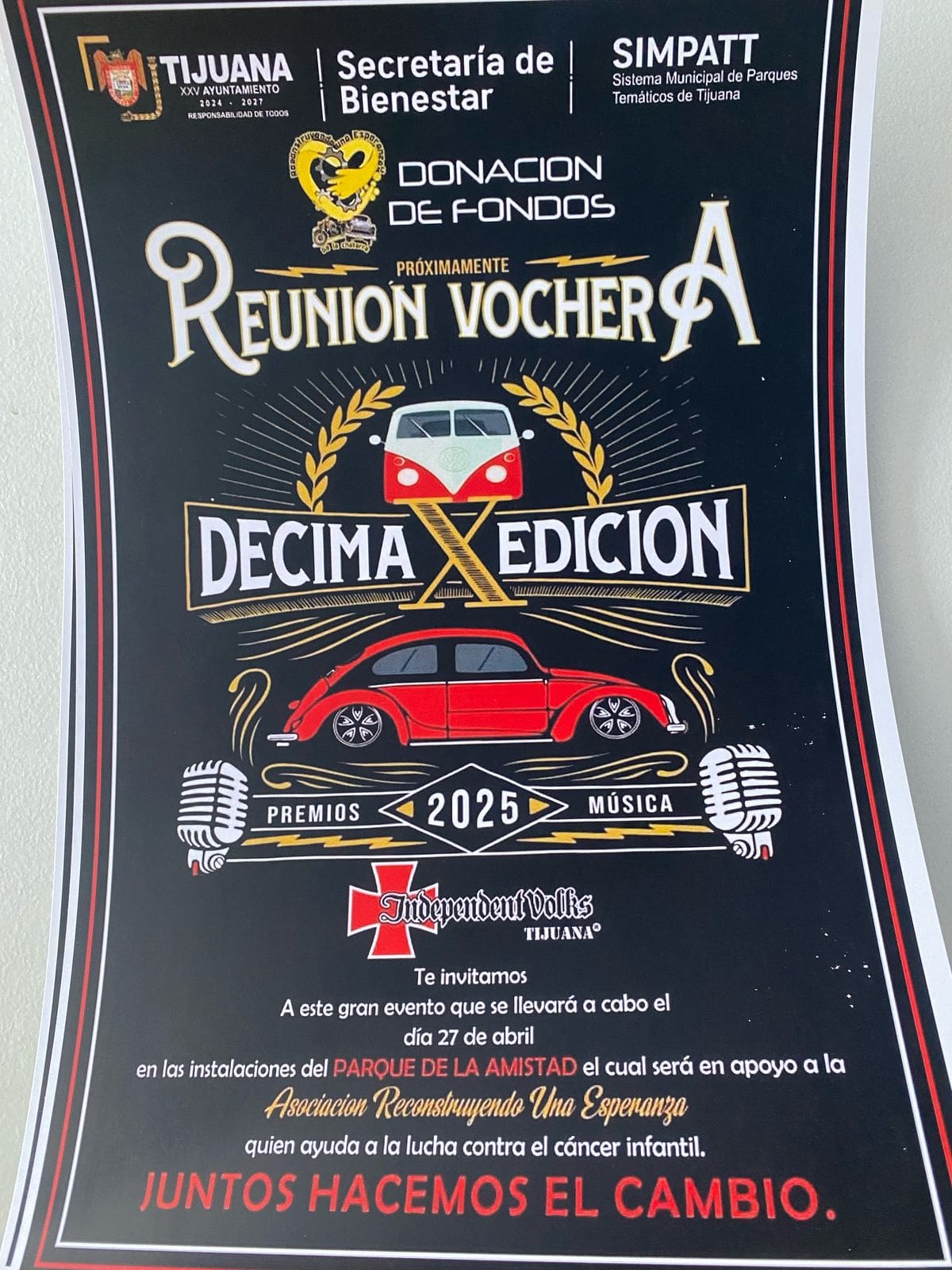 Este domingo 27 de abril se realizará la Reunión Vochera en el parque de la Amistad, la entrada será gratuita al público. Foto: Emmanuel Castañeda