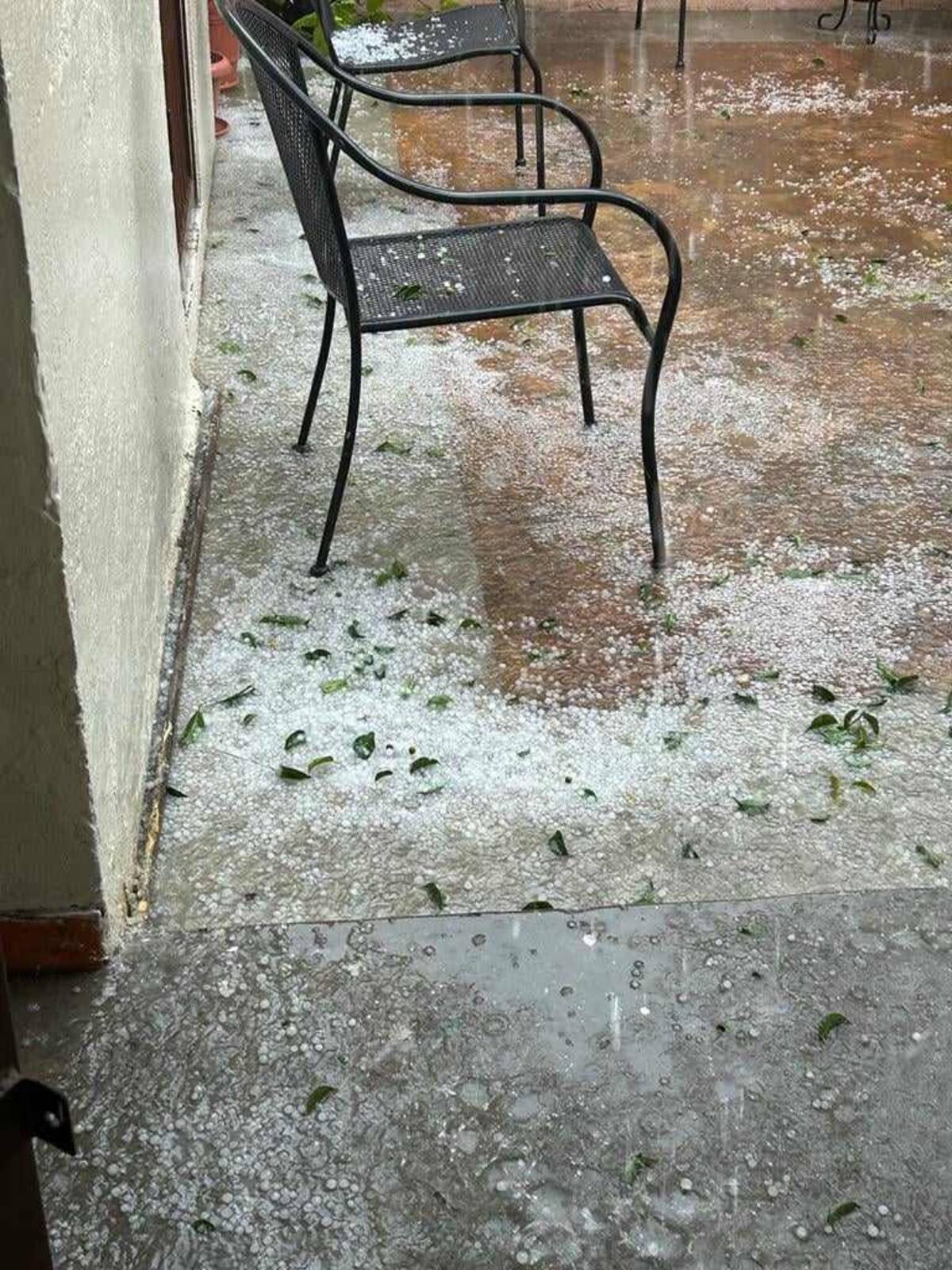 Granizada en la colonia Bachoco. Crédito de foto: Lucía Santacruz