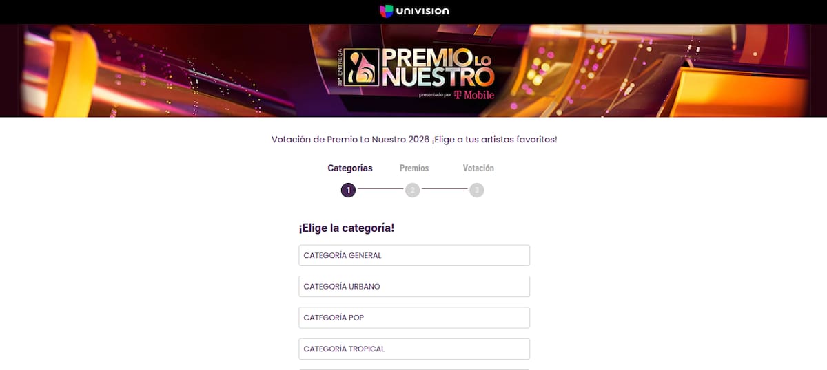 Puedes votar por Carín León a través de la página oficial de Premio Lo Nuestro | Captura