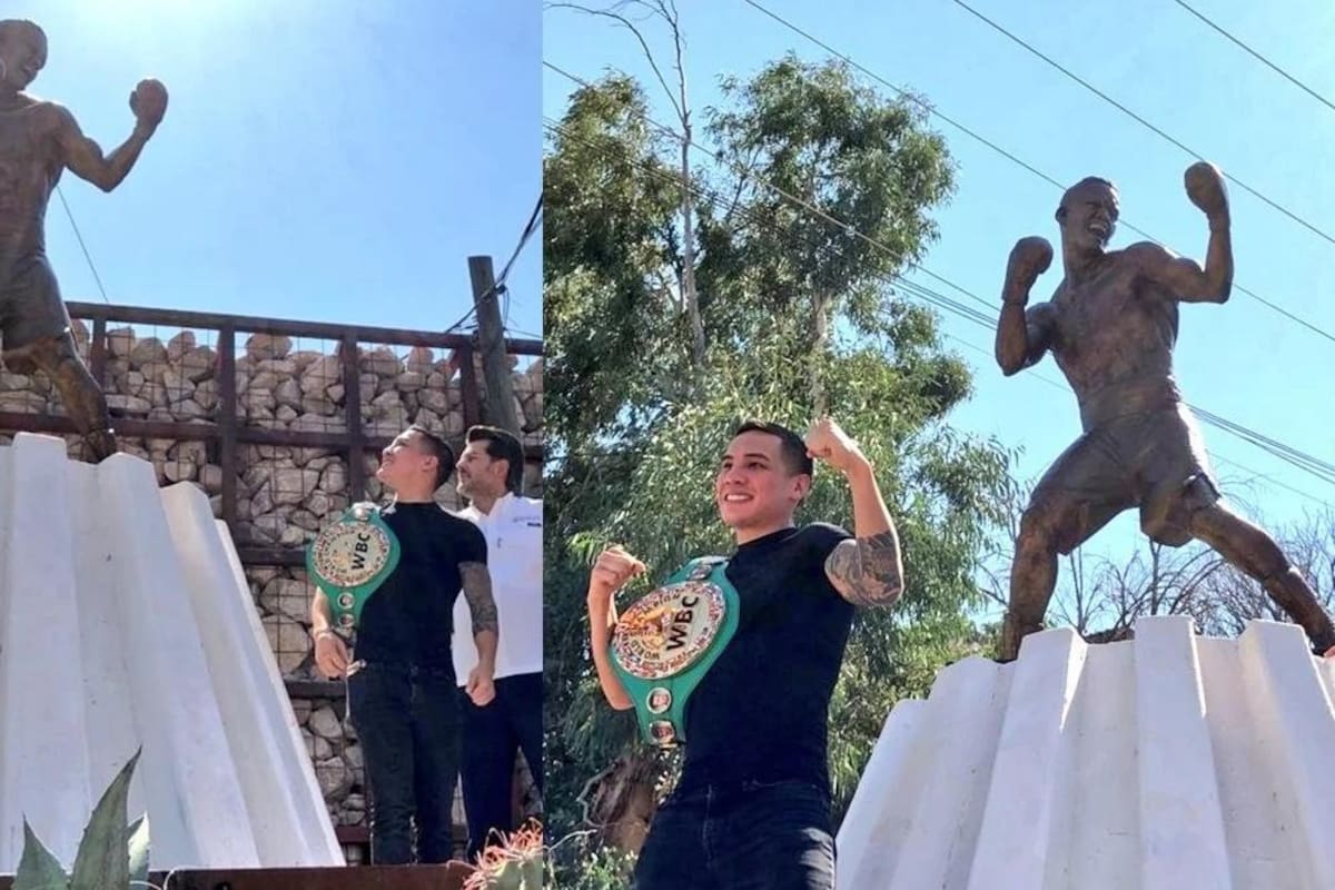 Inmortalizan a Óscar Valdez con estatua a tamaño real en su natal Nogales