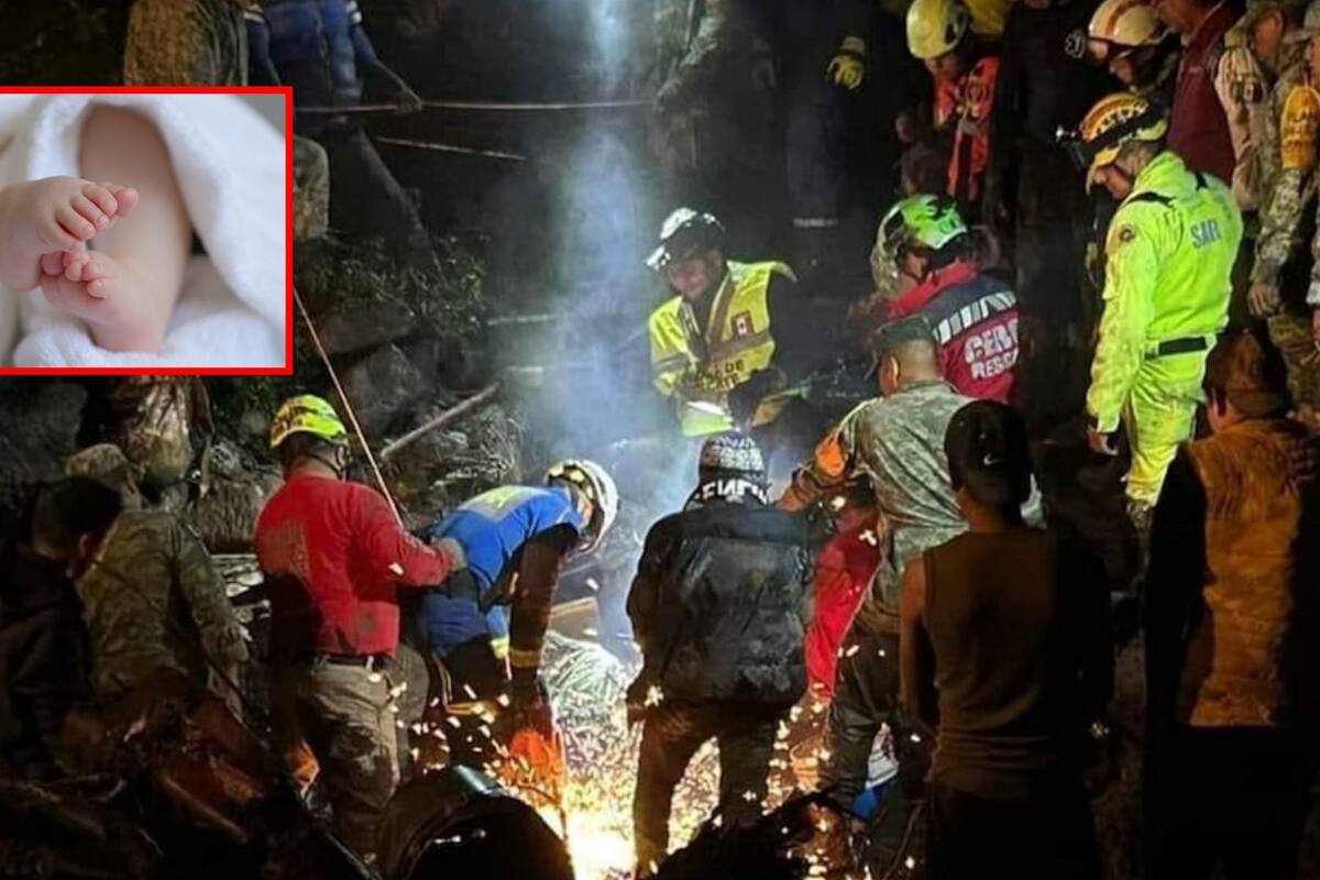 Bebé de tres meses fallece en deslave de Jilotzingo; rescatan a tres sobrevivientes