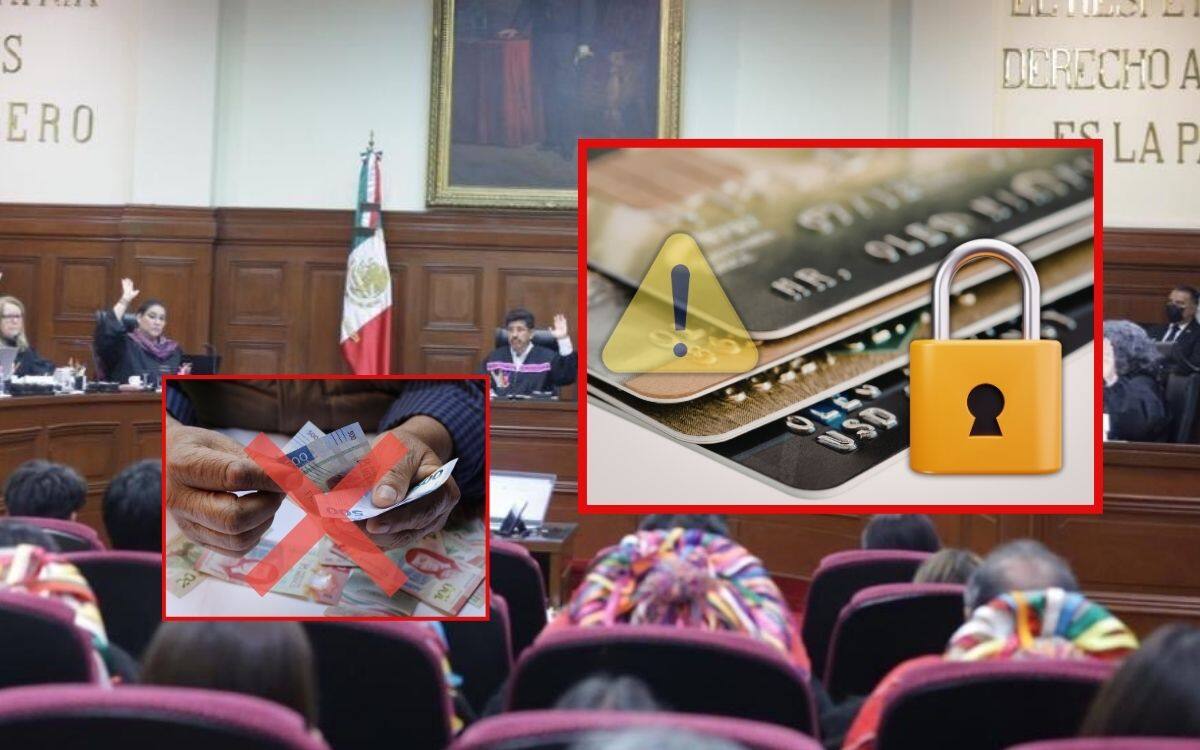 SCJN elimina dos protecciones clave y permite a la UIF bloquear cuentas por sospechas de lavado, lo que implica que cualquier persona podría quedarse sin recursos inmediatos sin poder retirarlos mientras litiga. | Crédito: X @HugoAguilarOrti/Canva