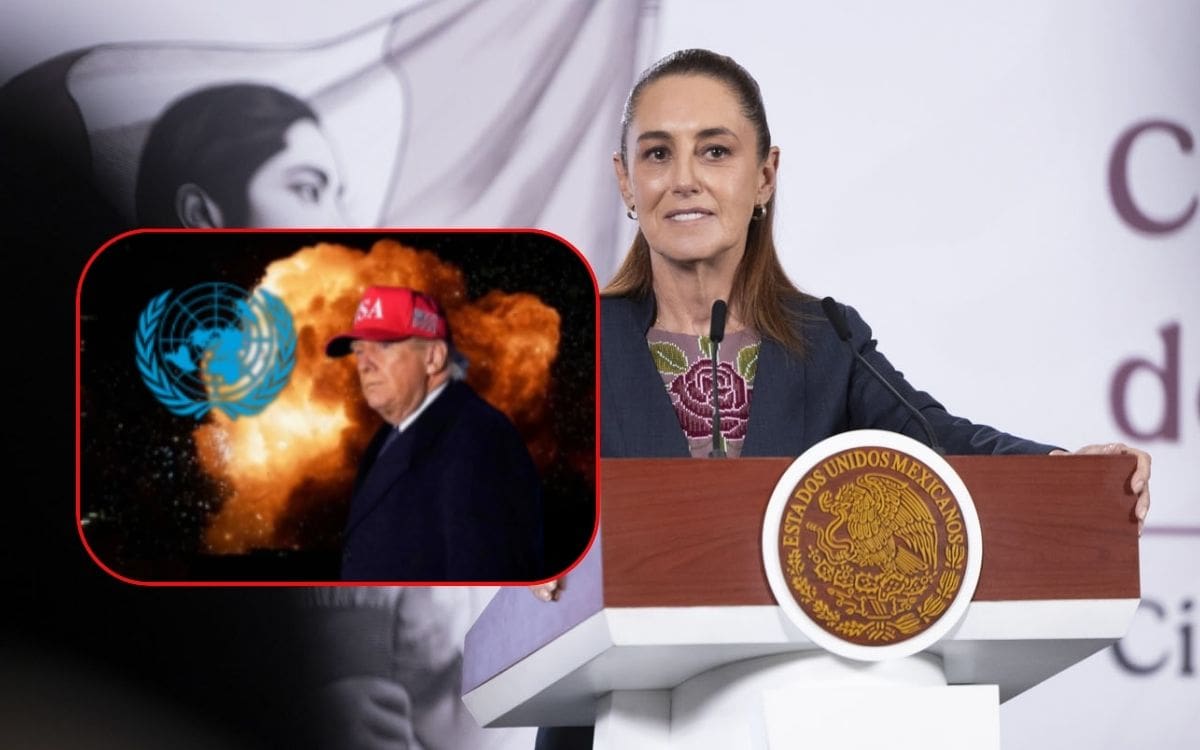 Sheinbaum cuestiona a la ONU tras escalada militar en Medio Oriente y advierte que “quien paga es la población civil”. | Crédito: Presidencia/AP/REUTERS