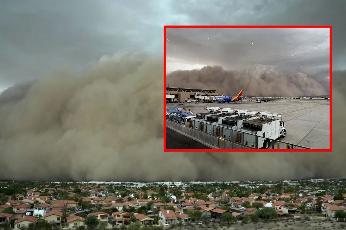 Gigantesca tormenta de arena “Haboob” ‘azota’ Phoenix: Vuelos cancelados y miles sin electricidad