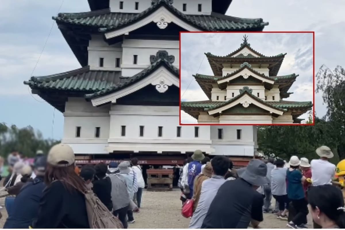 Japón mueve un castillo de 360 toneladas con 1,800 personas, con una técnica que permite conservar sus edificios históricos