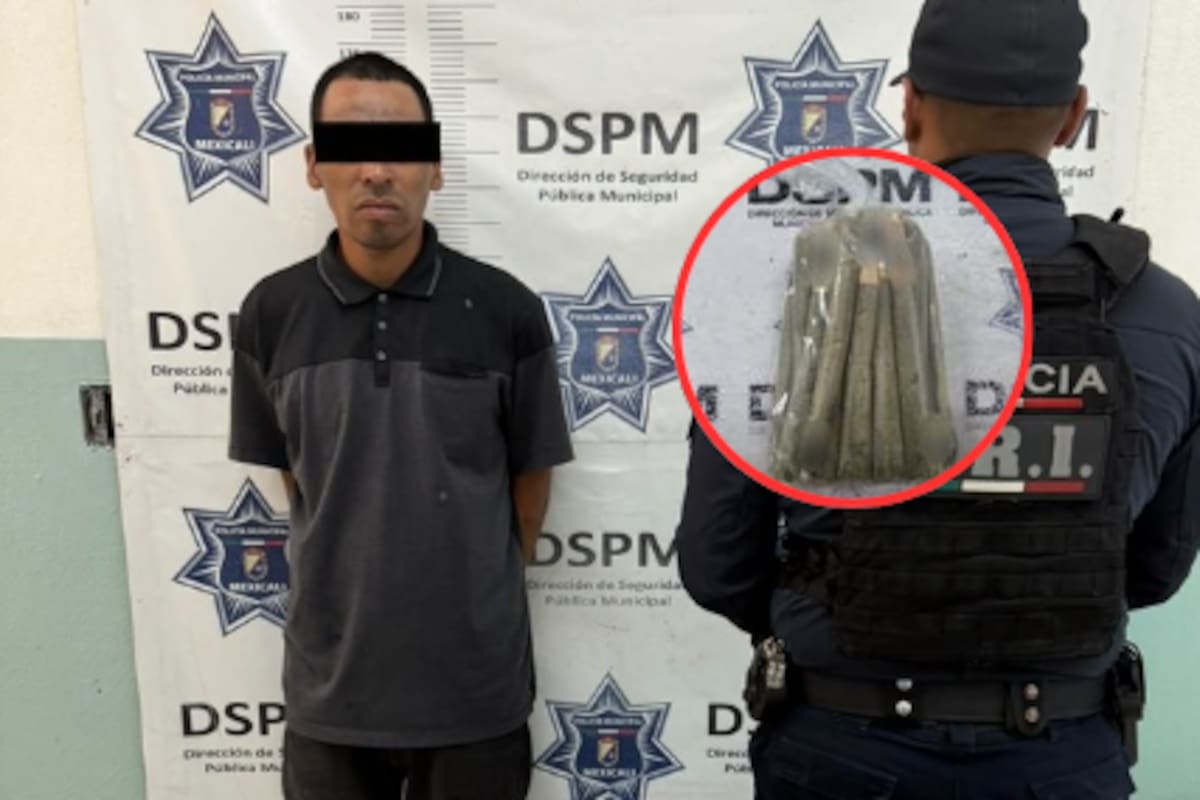 Lo sorprenden con 25 cigarrillos de mariguana durante patrullaje