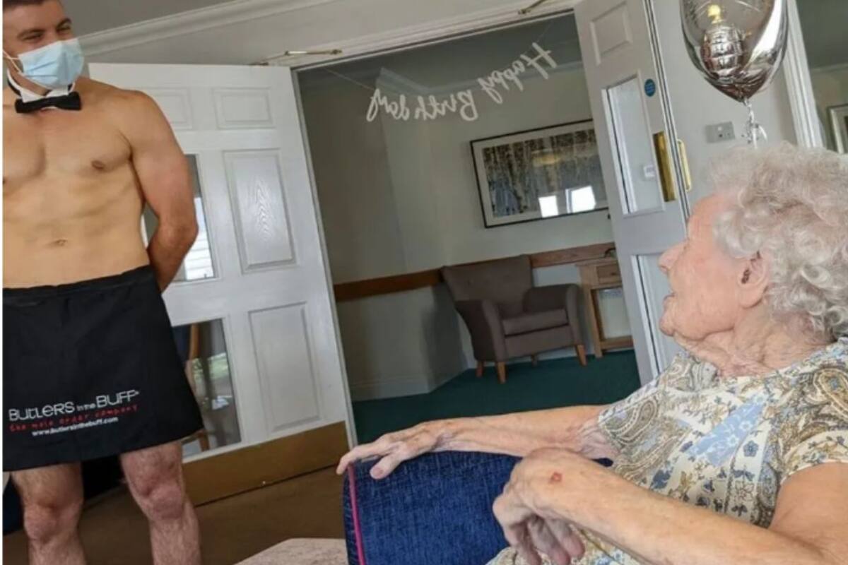 "El mejor cumpleaños": Bisabuela cumple 106 y de regalo pide un stripper