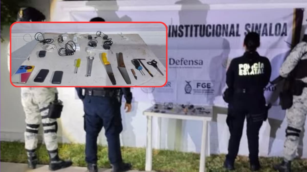 Revisión sorpresa en el penal de Aguaruto: hallan celulares, armas punzocortantes y objetos prohibidos en módulos de Culiacán