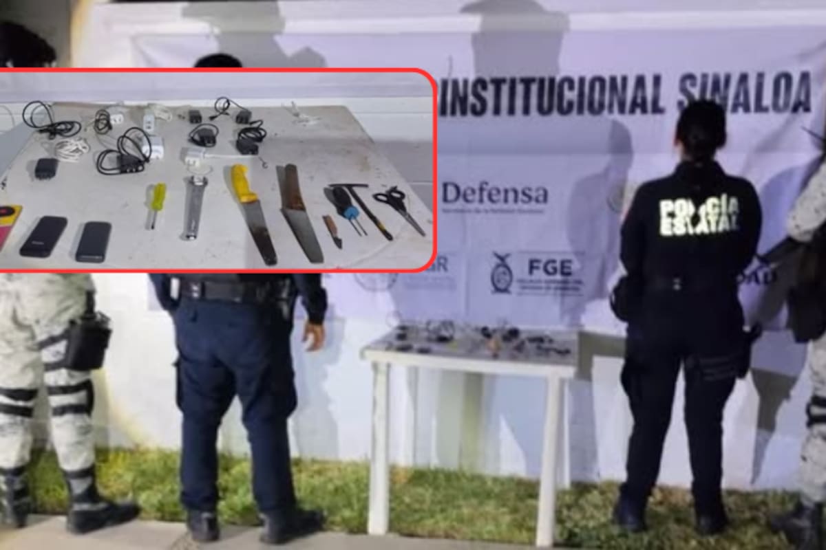 Revisión sorpresa en el penal de Aguaruto: hallan celulares, armas punzocortantes y objetos prohibidos en módulos de Culiacán