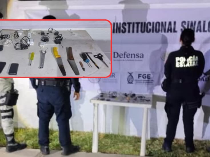 Revisión sorpresa en el penal de Aguaruto: hallan celulares, armas punzocortantes y objetos prohibidos en módulos de Culiacán