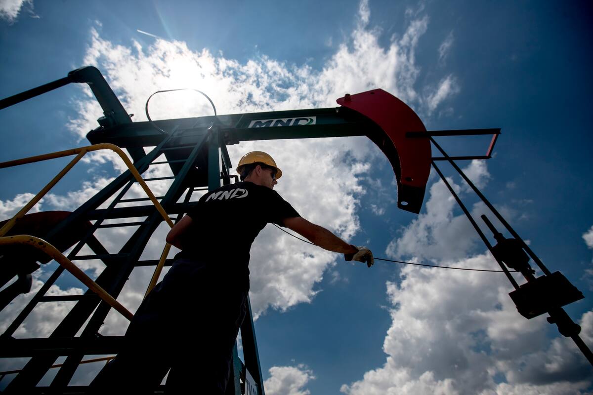 ILUSTRATIVA DE ARCHIVO. Un trabajador comprueba un cable de la estación de bombeo de petróleo durante un mantenimiento rutinario en una planta petrolera. EFE/Martin Divisek/Archivo