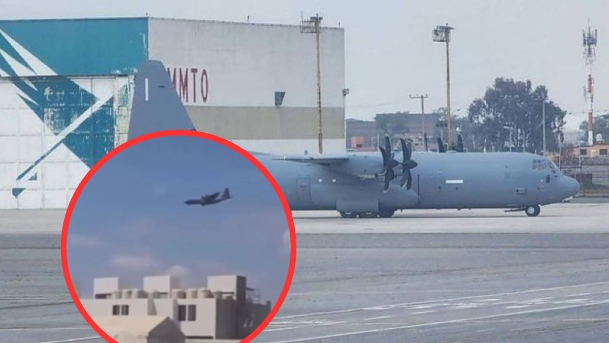 Aterriza avión militar C-130J de Estados Unidos en el Aeropuerto Internacional de Toluca; se desconoce el motivo del vuelo