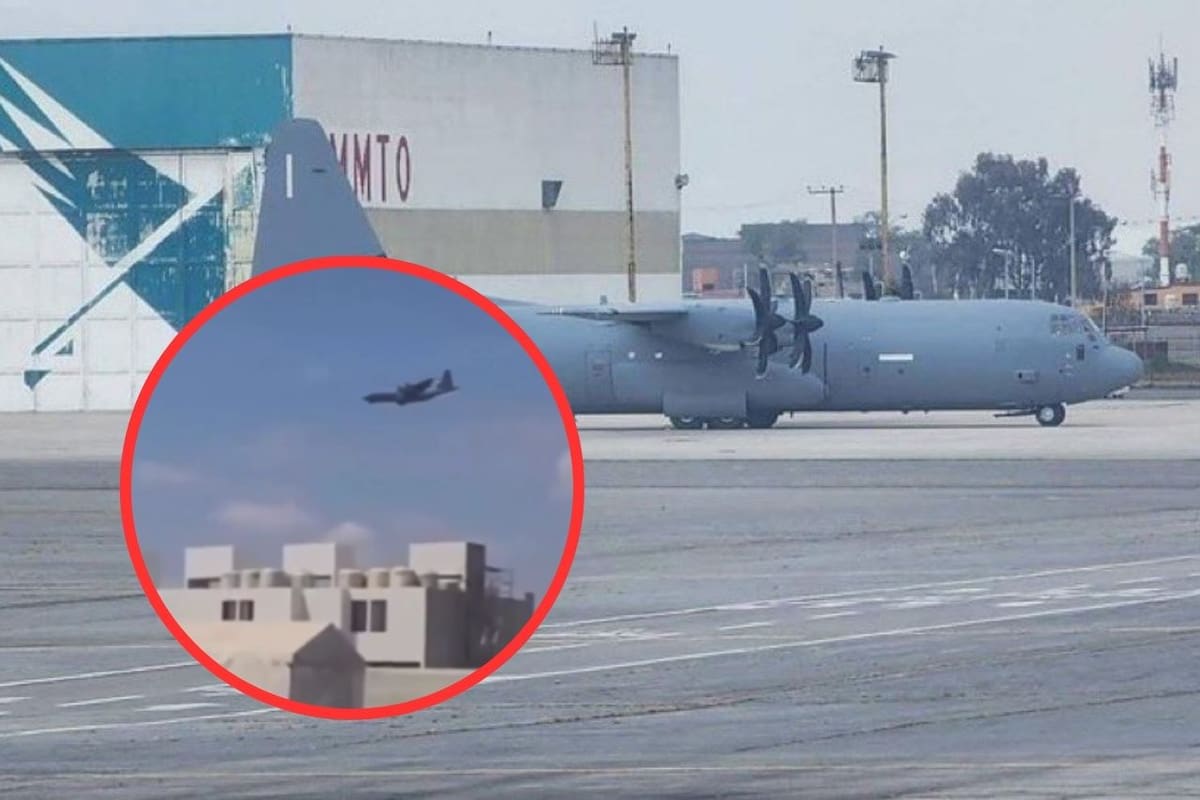 El avión visto en Toluca es un Lockheed Martin C-130J Super Hércules. | Crédito: X (Vicente_Galvez)