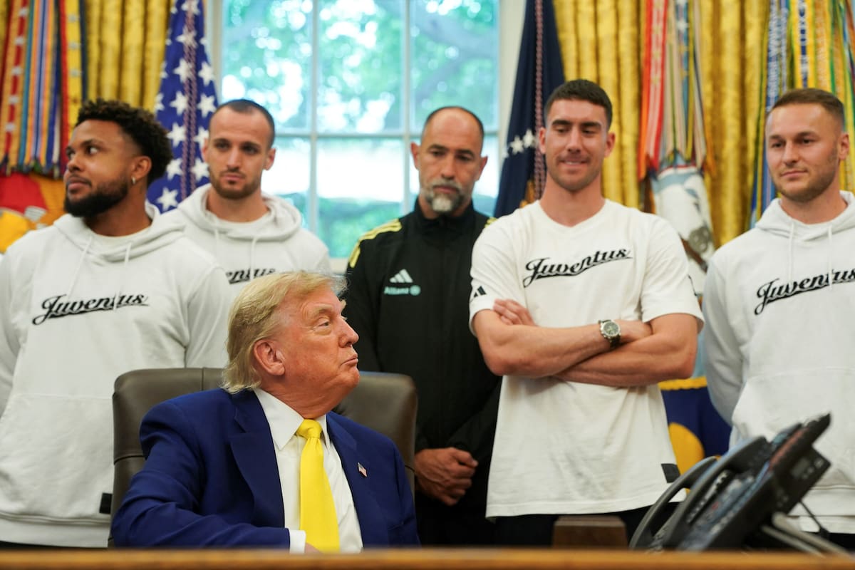 Donald Trump recibió a la Juventus en la Casa Blanca. (Foto: Reuters)