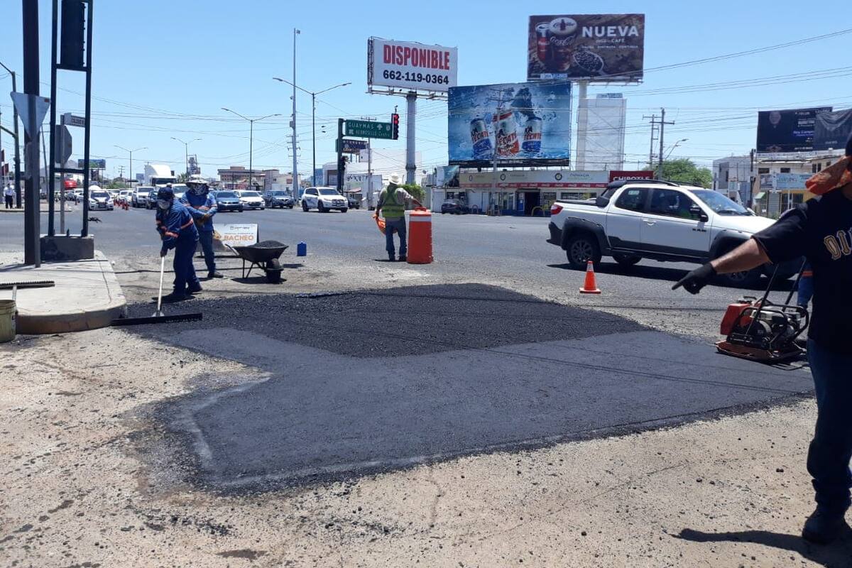 Concreto hidráulico ya se ha colocado en 18 puntos de Hermosillo