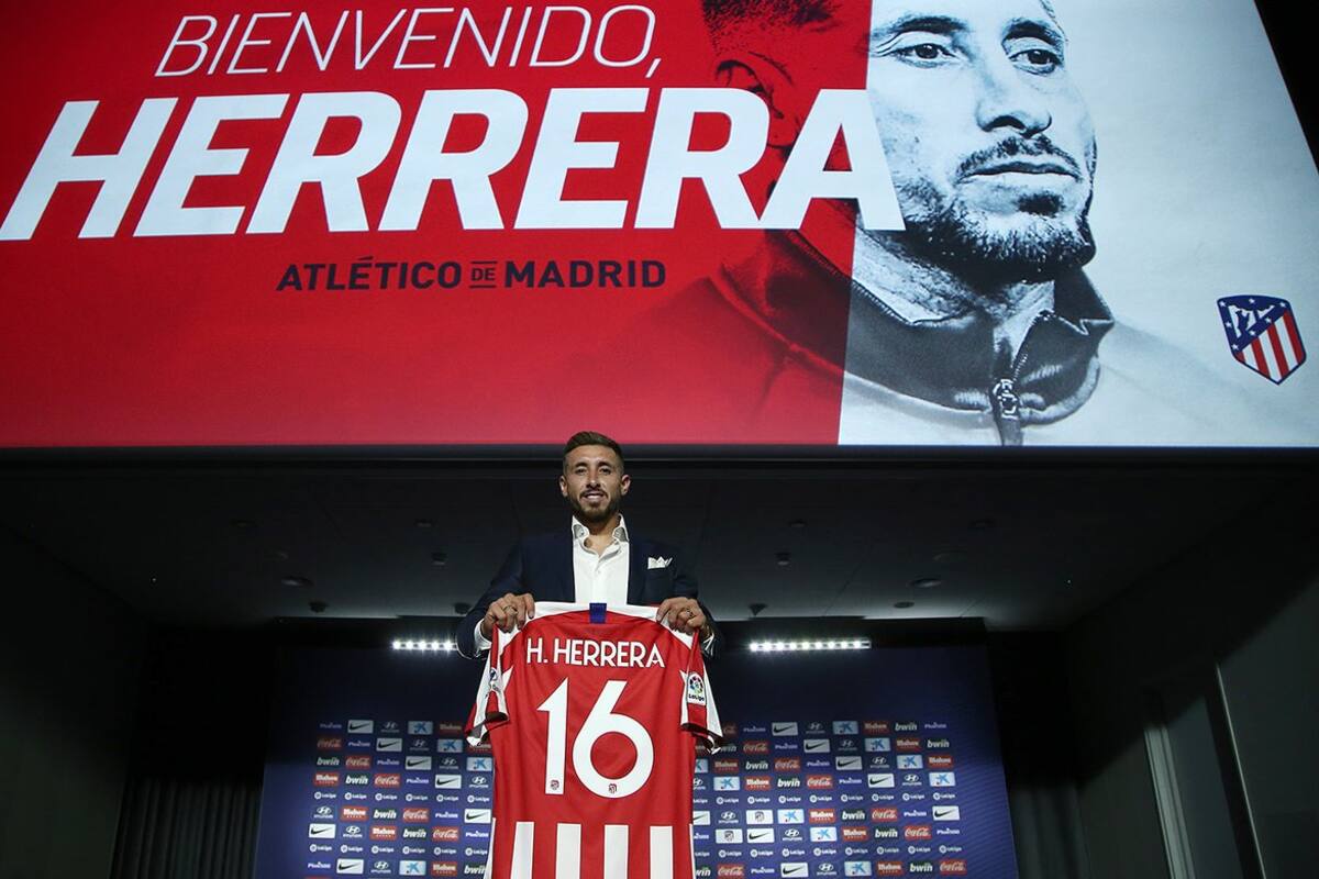 Héctor Herrera presentado oficialmente en el Wanda Metropolitano