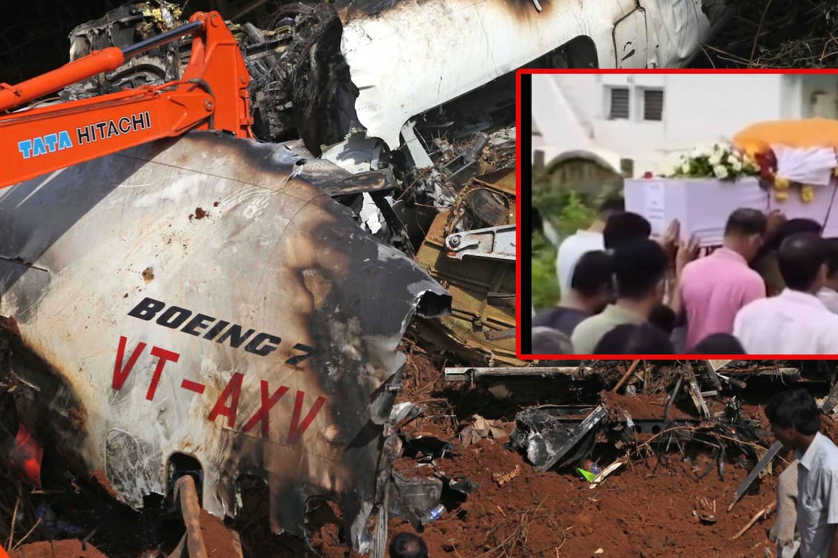 Único sobreviviente del accidente de Air India asiste al funeral de su hermano quien iba con él en el vuelo
