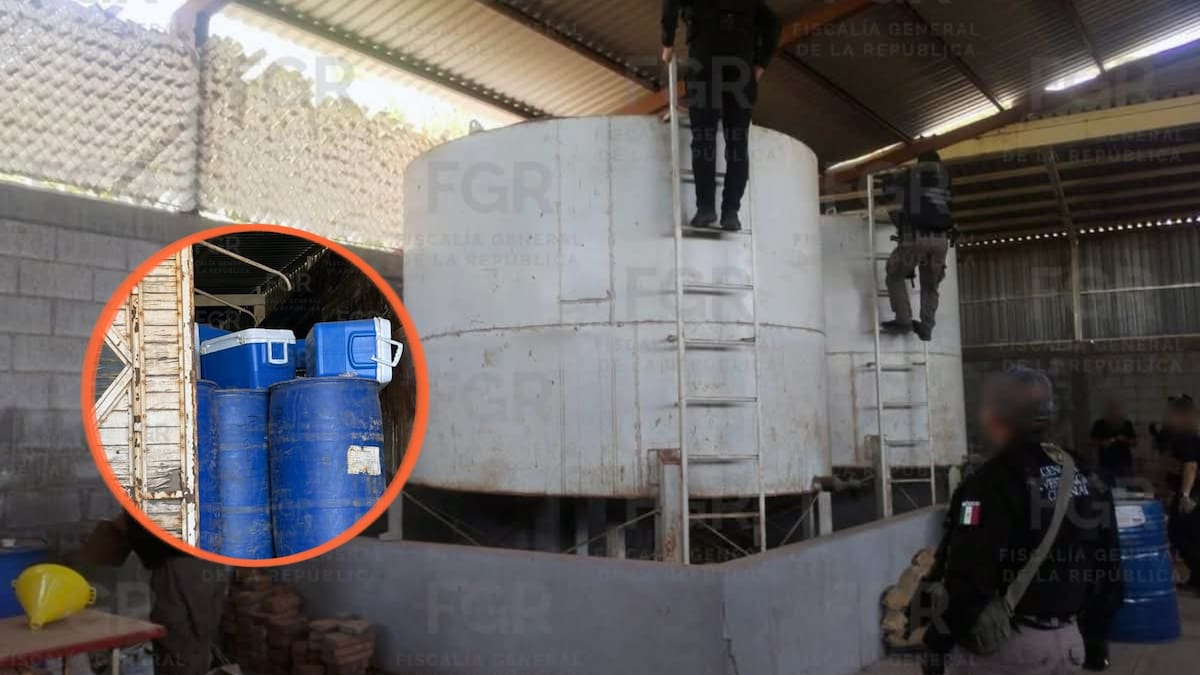 El operativo permitió asegurar cerca de 26 toneladas de sustancias presuntamente utilizadas para fabricar drogas sintéticas. (FGR)
