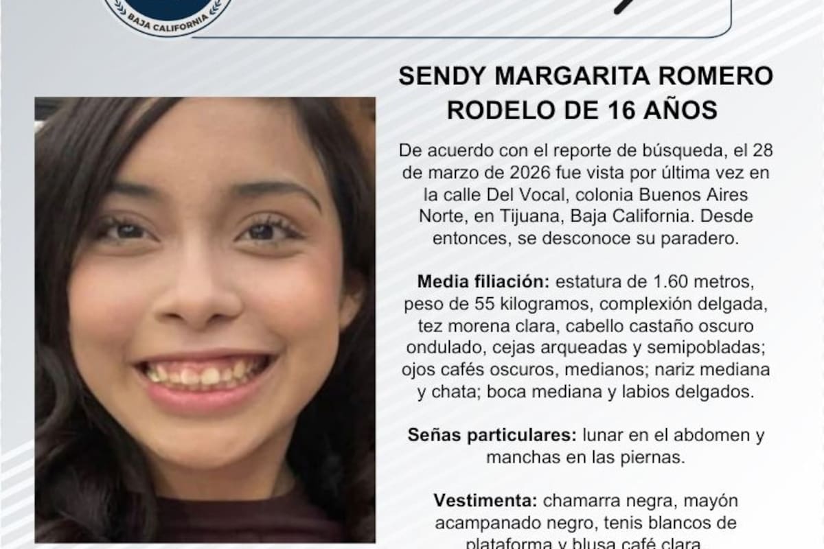 Se busca a Sendy Margarita Romero Rodelo de 16 años