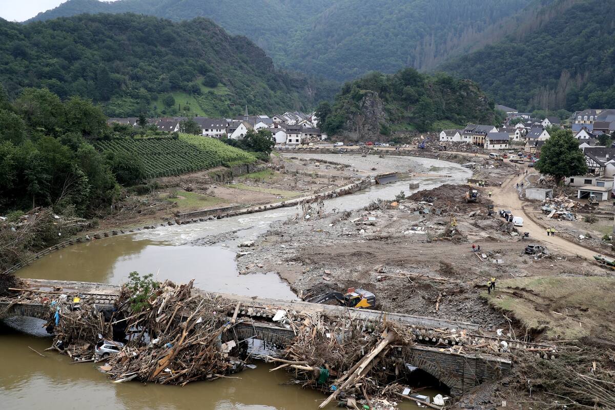 Los daños en las infraestructuras por las tormentas en Alemania se estiman en 2 mil millones de euros