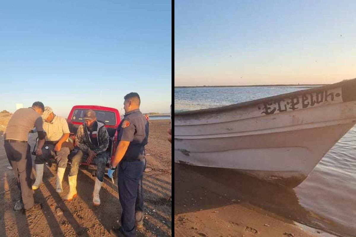 Rescatan con vida a pescadores de Santa Bárbara tras desaparecer en alta mar