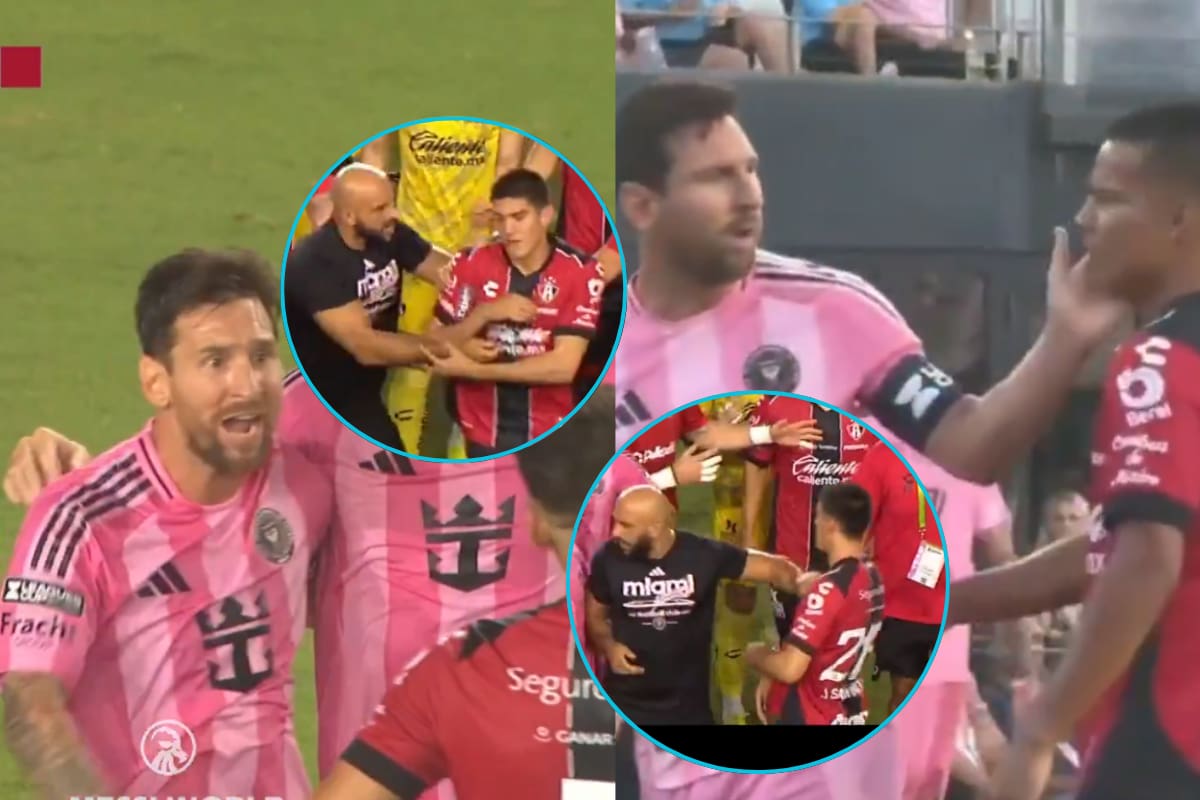 VIDEO: El guardaespaldas de Lionel Messi empuja bruscamente a los jugadores del Atlas tras bronca pospartido