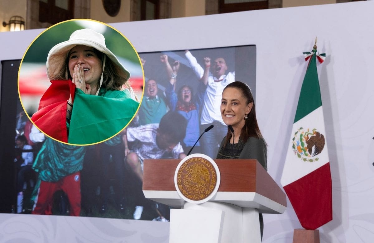 La presidenta Claudia Sheinbaum resaltó la victoria 2-0 de la selección mexicana y el entusiasmo de familias en plazas públicas y espacios comunitarios. | Foto: Especial GH/EFE.