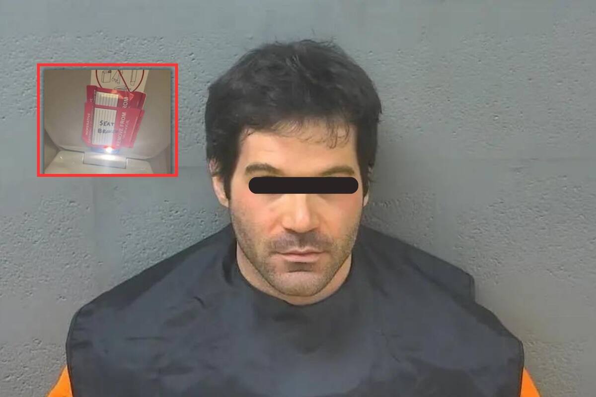 Asistente de vuelo arrestado tras grabar a niñas con cámara oculta en baños del avión