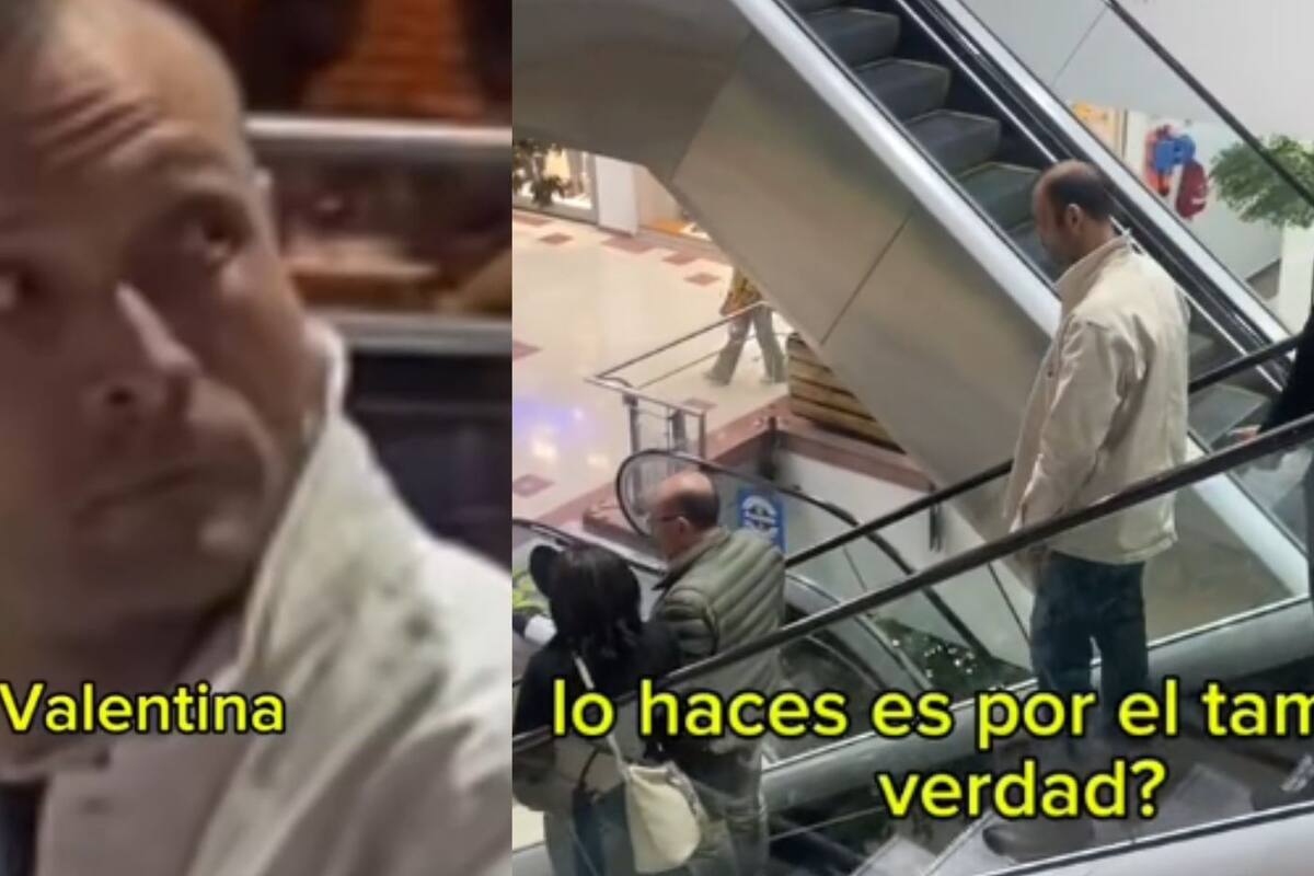 “Eso se puede superar”: Tiktoker finge que su novia la termina por teléfono en un centro comercial y desconocido lo consuela