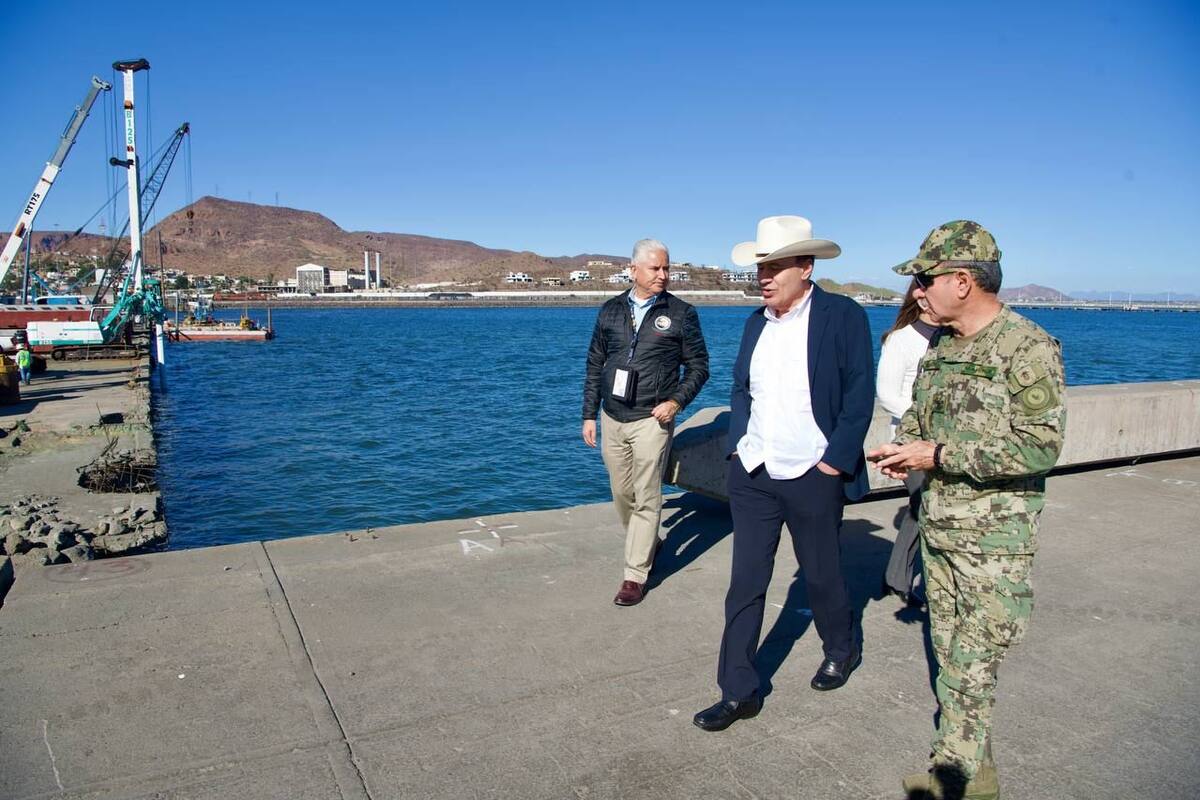 Supervisa Gobernador de Sonora inicio de renovación del muelle de Guaymas