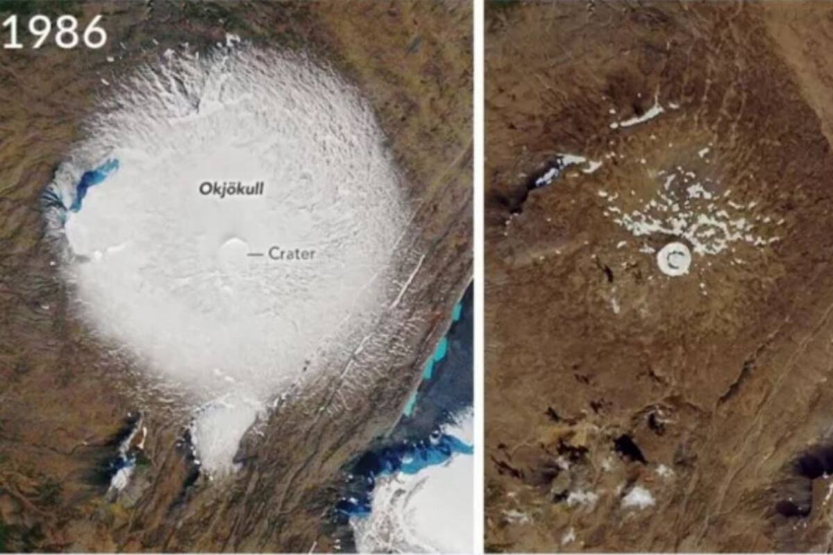 Islandia: Desaparición de glaciar resumida por la NASA
