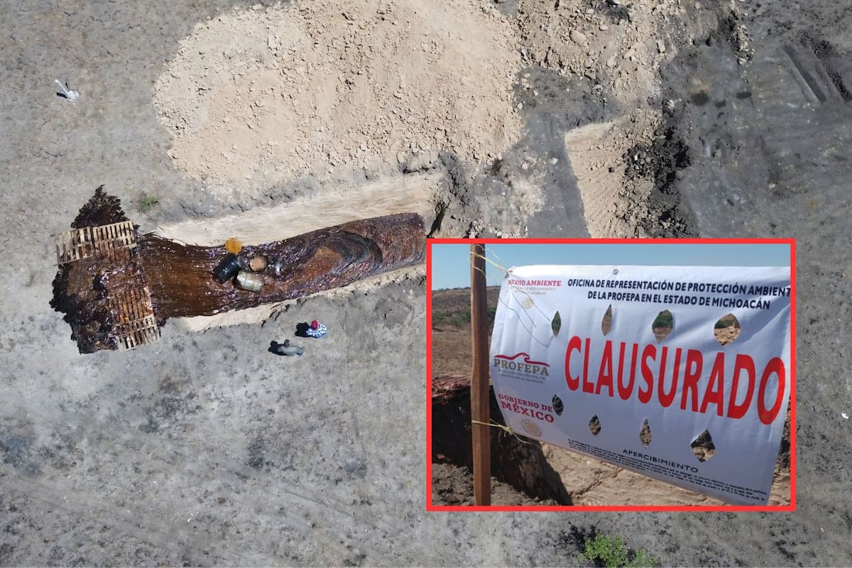 Profepa clausura vertedero ilegal en Michoacán y detiene a cuatro implicados