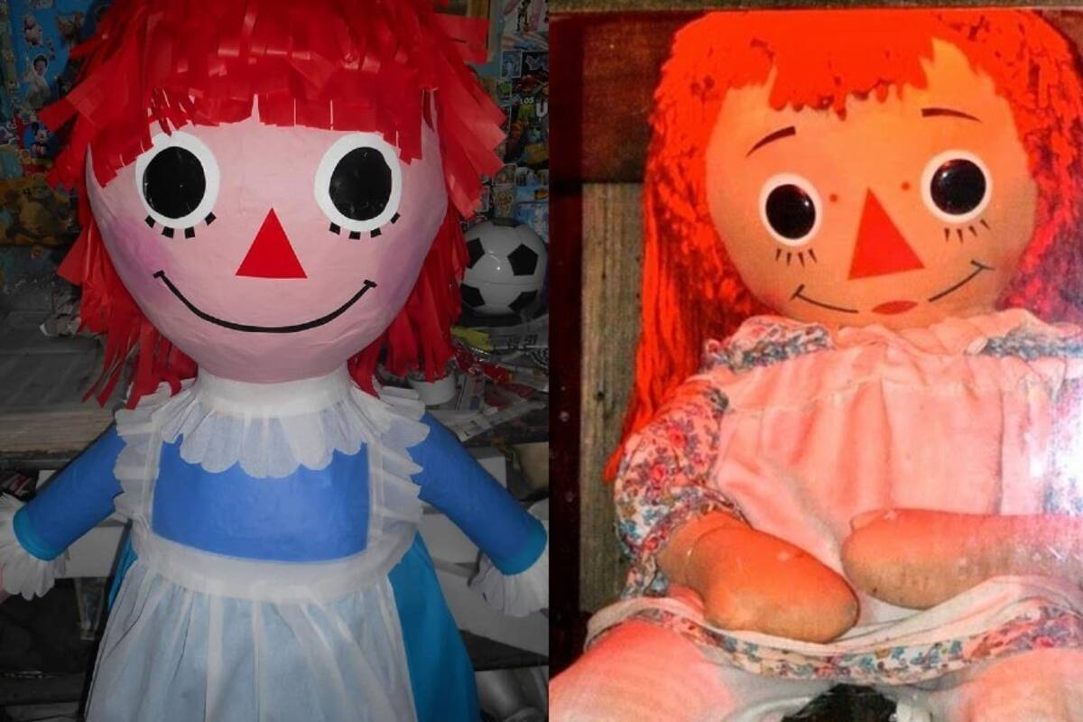 Hacen una piñata de la muñeca 'Annabelle' en Tamaulipas