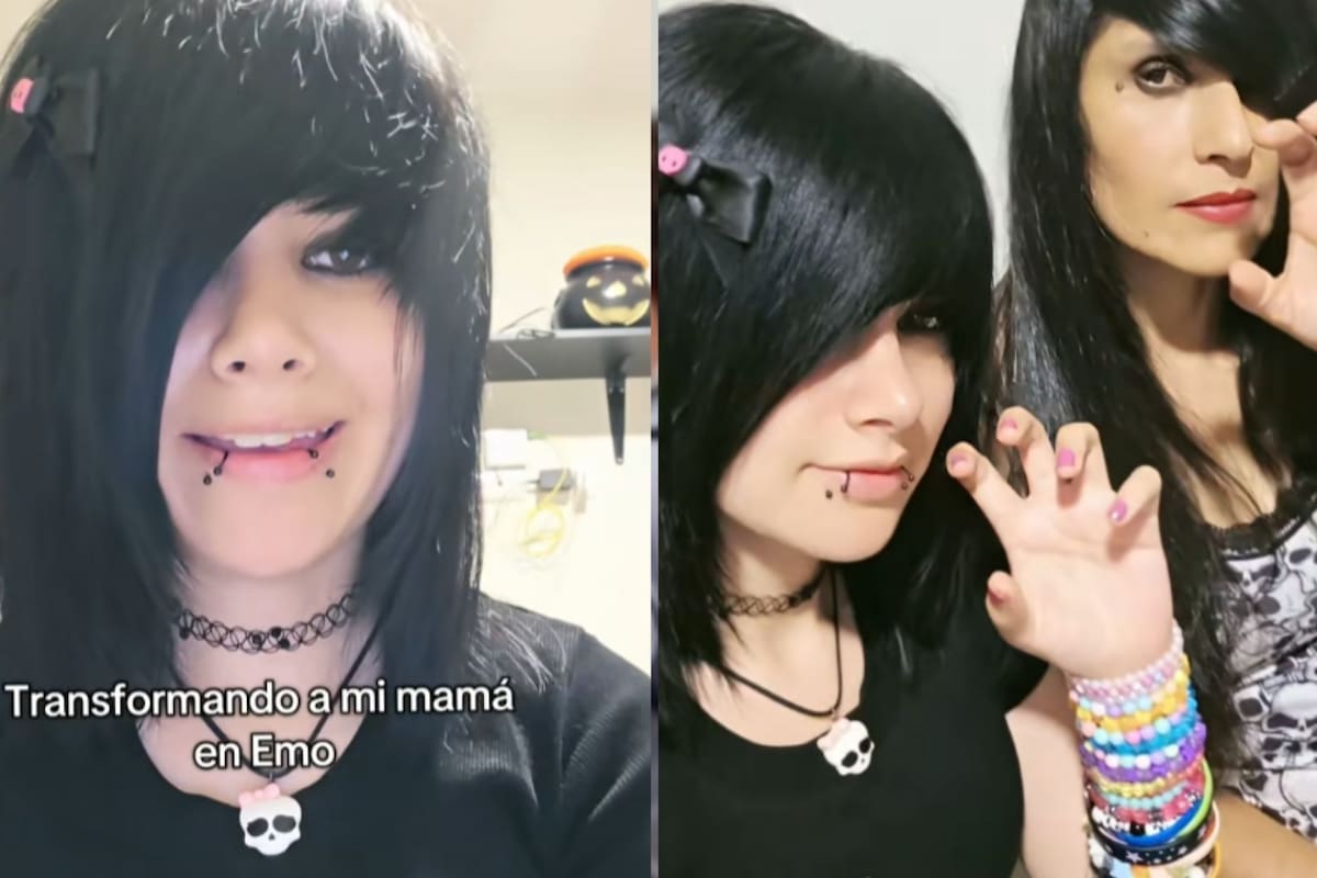 “Emos unidos, jamás serán vencidos”: Mexicana transforma a su mamá en emo y se vuelve viral en TikTok