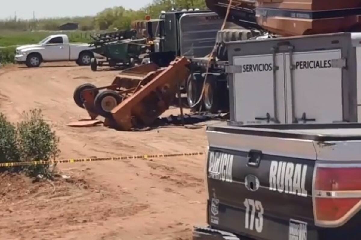 Muere hombre aplastado por maquina cortadora de alfalfa en el Valle del Yaqui