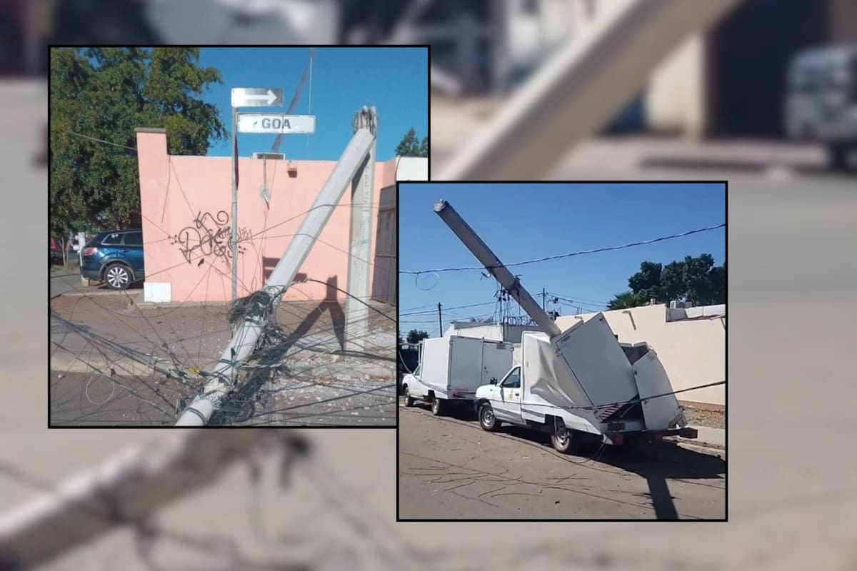 Tráiler derriba postes y daña vehículos en Misión del Sol II