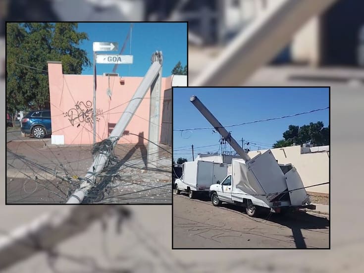Tráiler derriba postes y daña vehículos en Misión del Sol II