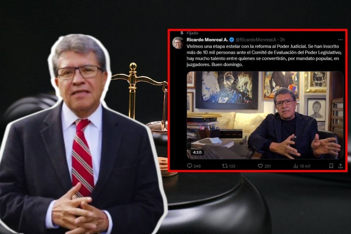Ricardo Monreal destaca avance en la convocatoria para elecciones judiciales de 2025