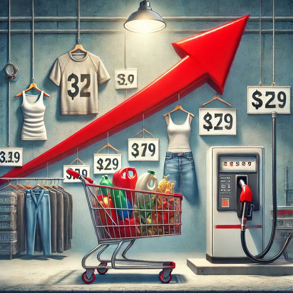 Imagen ilustrativa de precios altos generada con IA (Chatgpt).