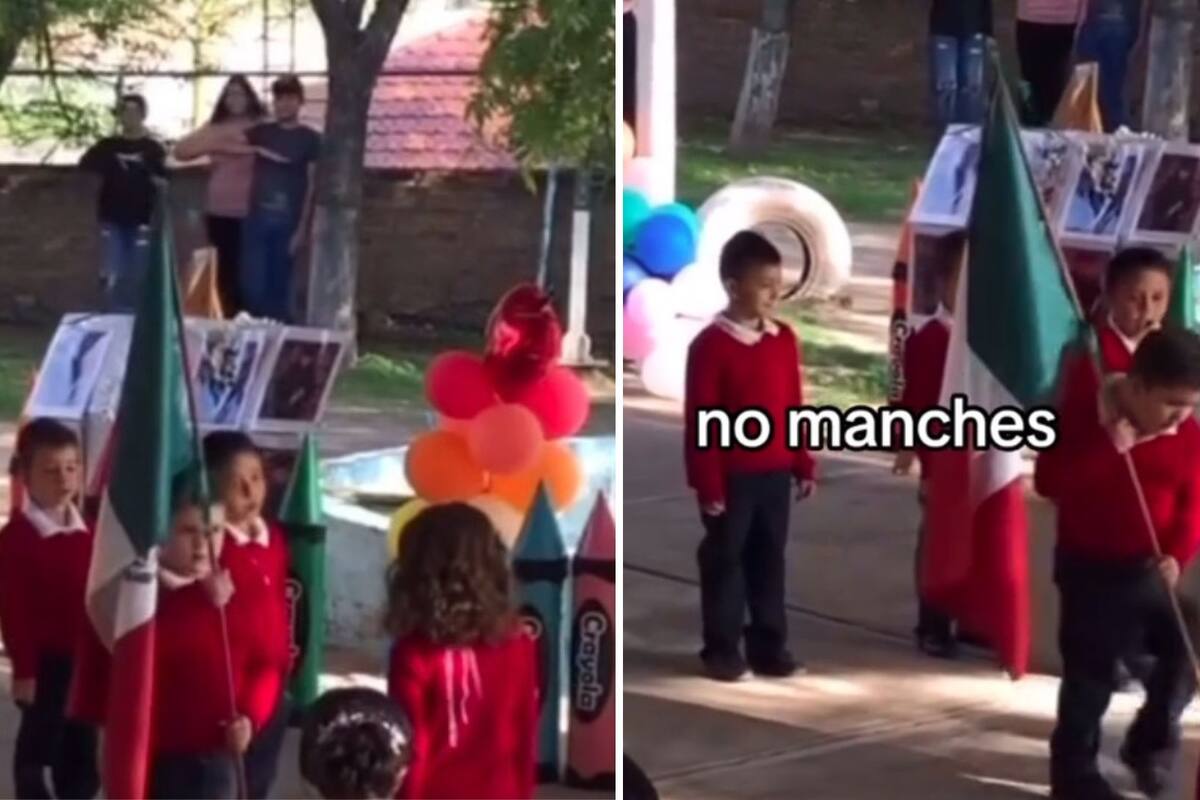 Niño se viraliza tras aplastar a un alacrán durante honores a la bandera