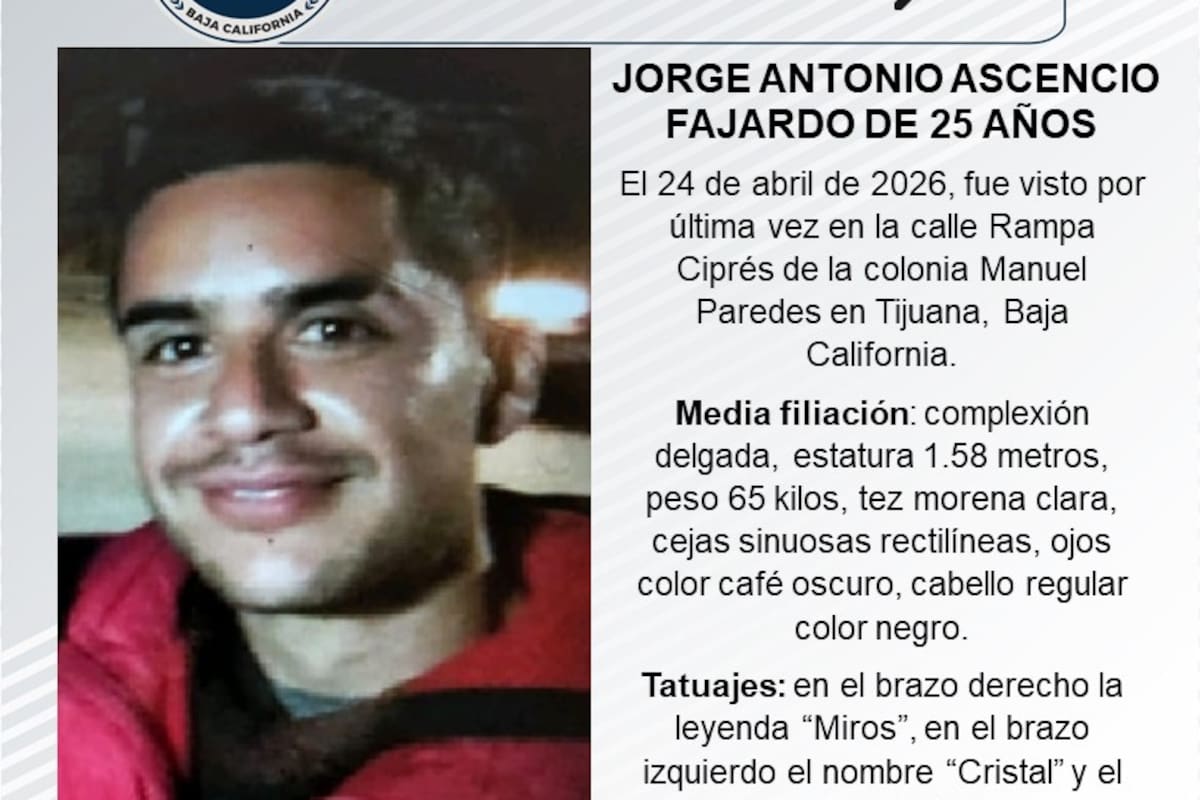 Se busca a Jorge Antonio Ascencio Fajardo de 25 años