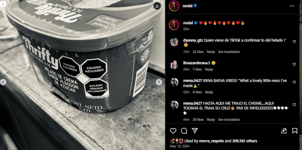 Internautas ligaron el video de Angela con la publicación de Nodal de hace un año / Instagram @nodal