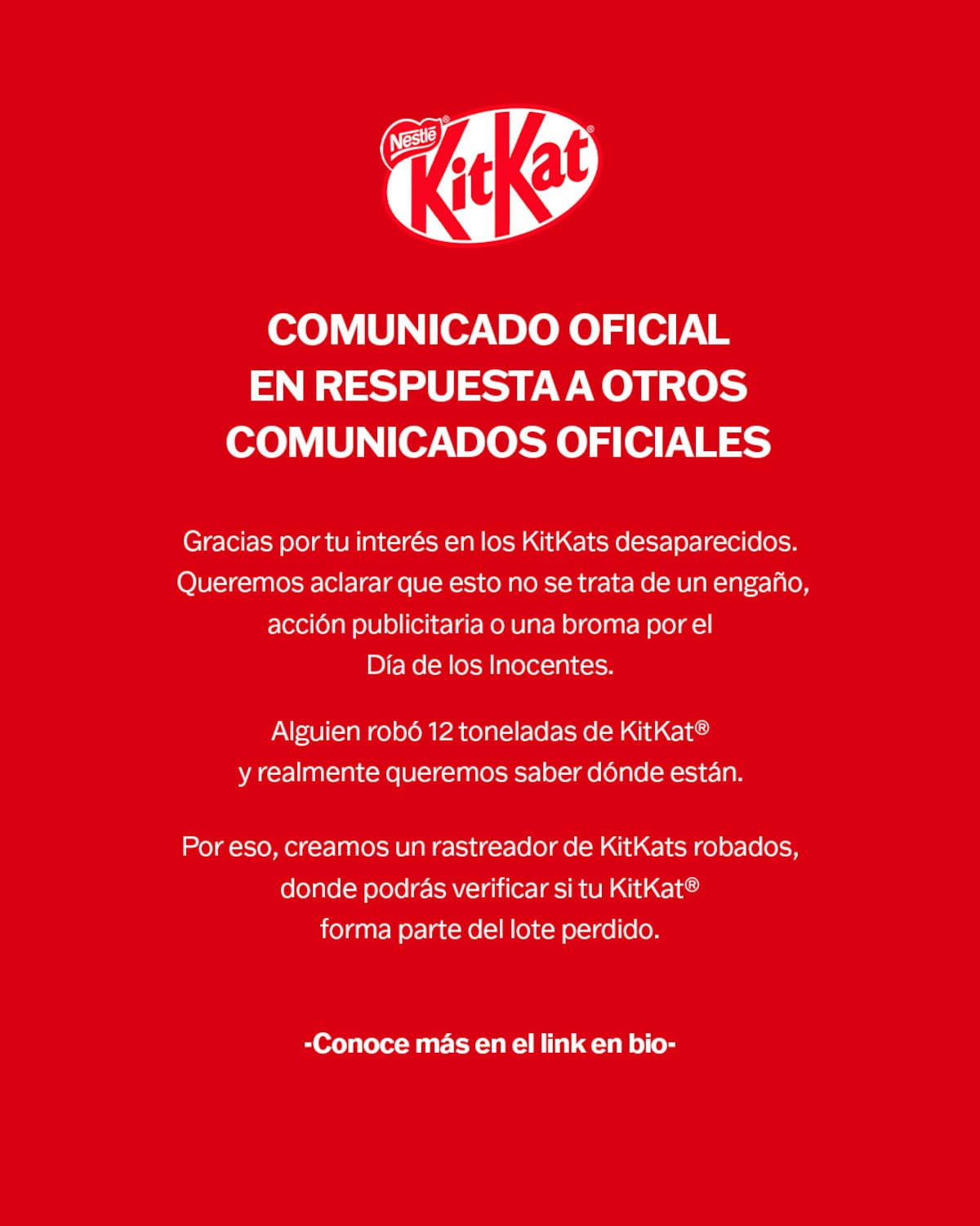 La preocupación de KitKat radica en que estos productos, al ser robados y transportados de manera ilegal, no han pasado por los controles de calidad, temperatura y almacenamiento que exige Nestlé para garantizar la seguridad alimentaria. | Facebook Nestlé