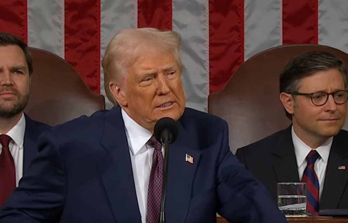 Donald Trump en su discurso en el Congreso de EU el 4 de marzo del 2025. | Captura de pantalla (Banco digital GH)