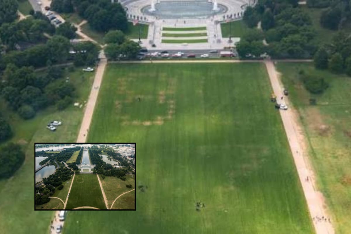 ¿Amenaza contra Trump? Investigan misteriosa inscripción que apareció en el National Mall de Washington
