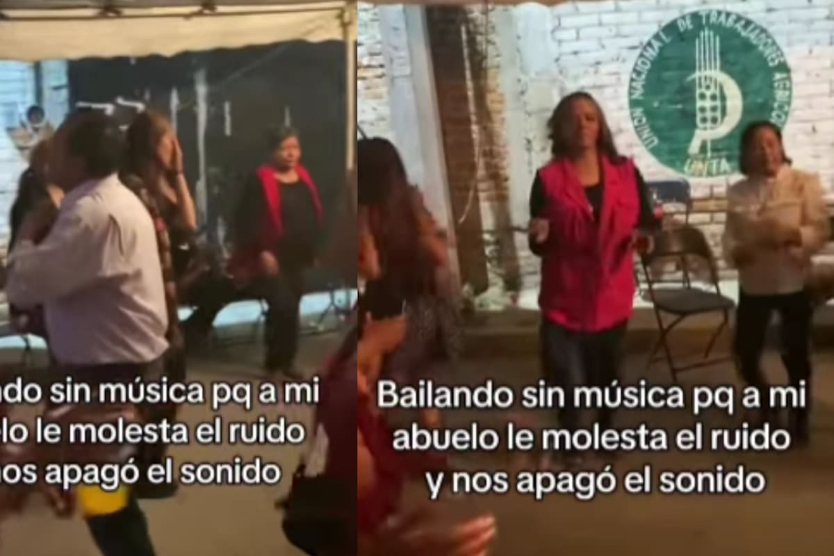 “Lo bueno que todos llevan el ritmo”: abuelo apaga la música en una fiesta y todos siguen bailando en silencio