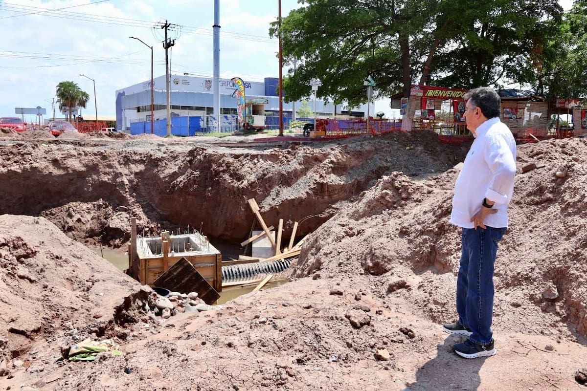 Realiza Javier Lamarque recorrido en Ciudad Obregón para conocer afectaciones por lluvias