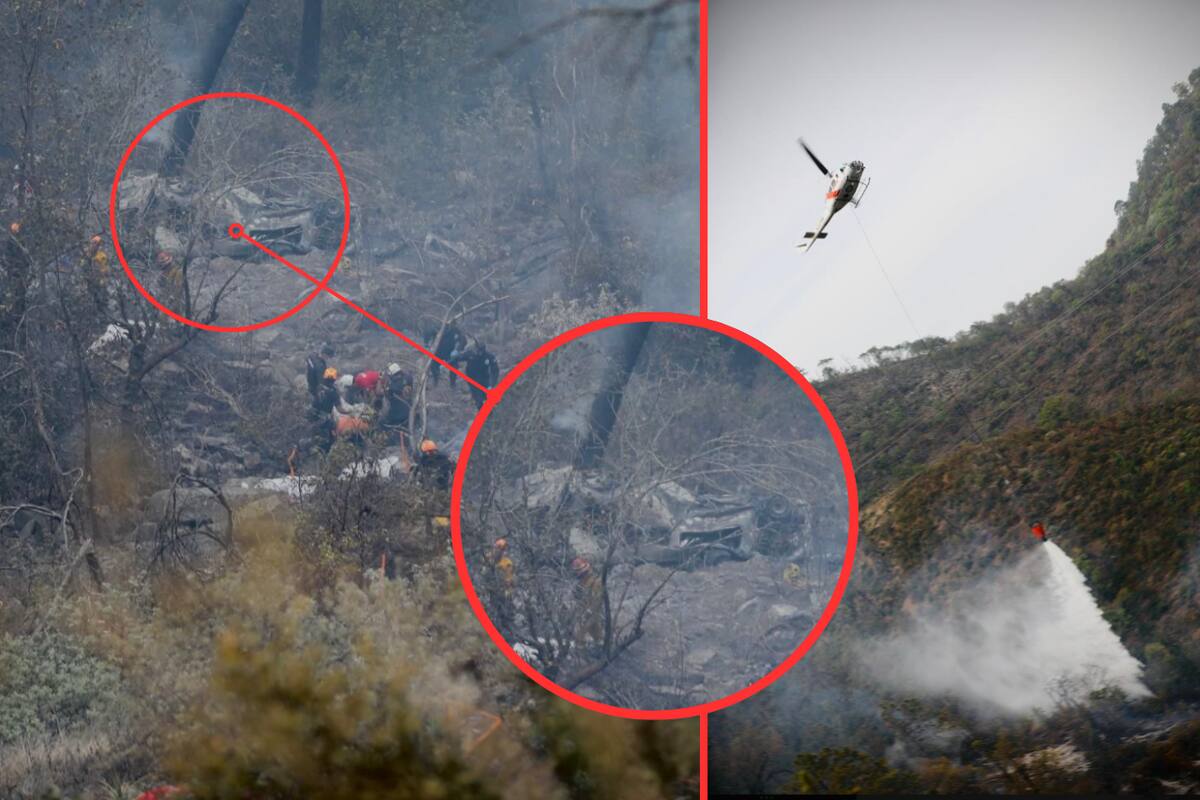 Camioneta se desbarranca y provoca incendio forestal con 12 fallecidos en carretera de Nuevo León